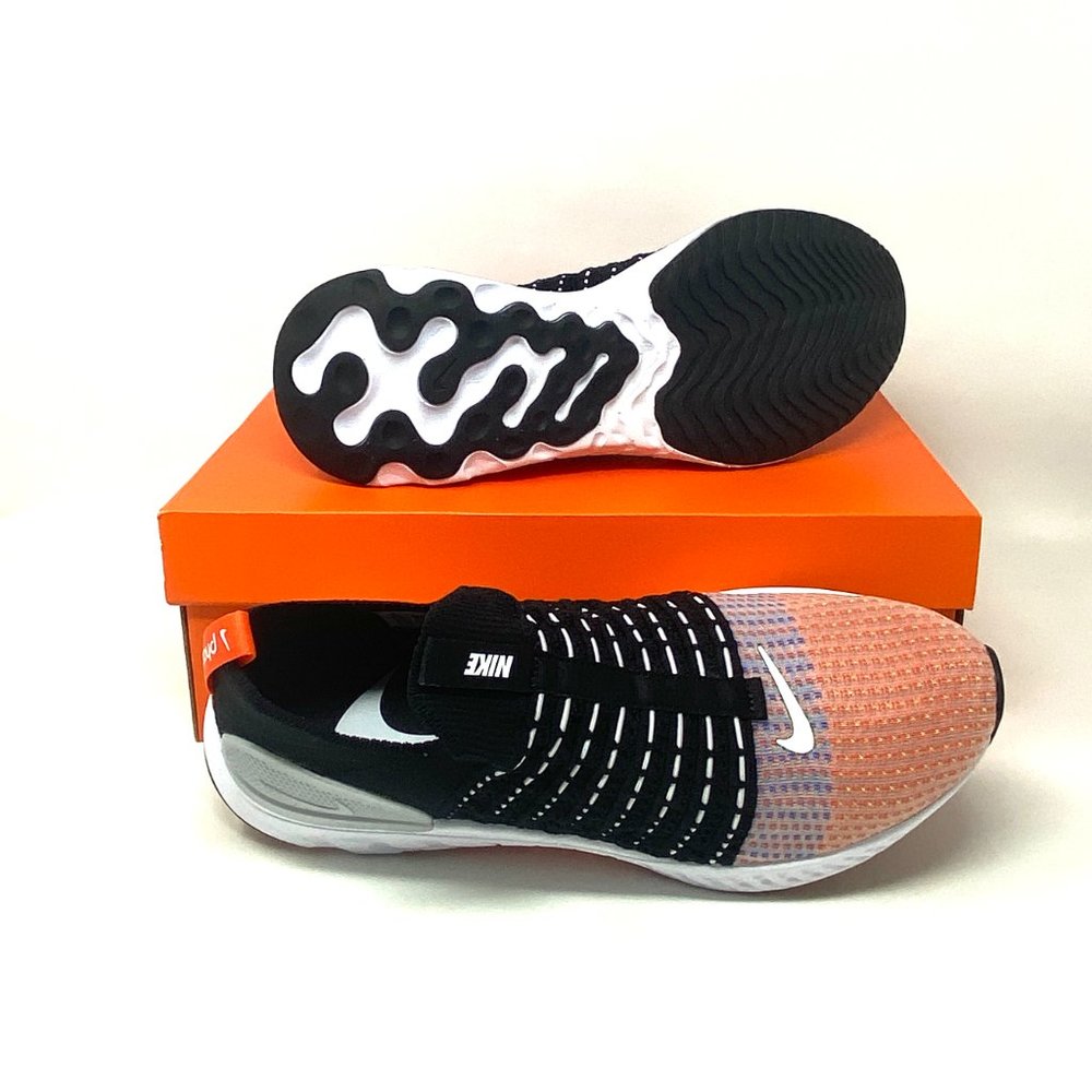 Nike React Phantom Run FK2 Black Orange White Sneaker Men's Size DQ7647 001 - Picture 3 of 12